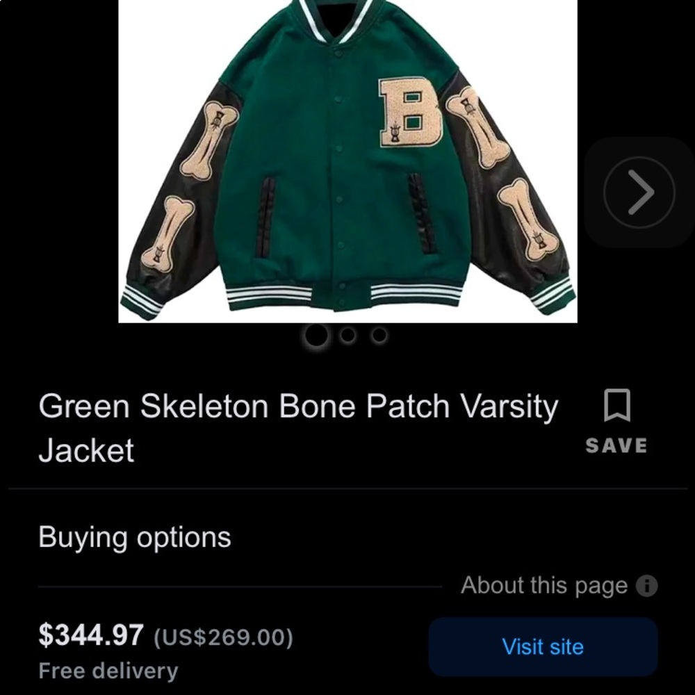 Bones collection varsity jacket